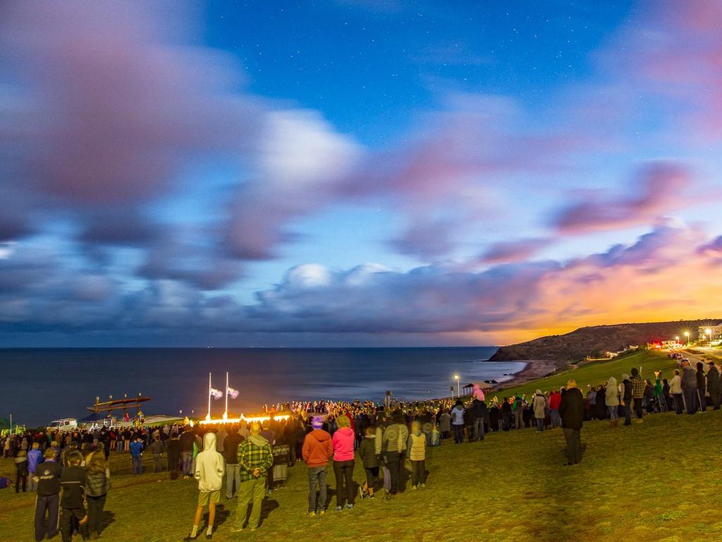 The dawn service at Hallett Cove. Picture: Ben Heide Photography