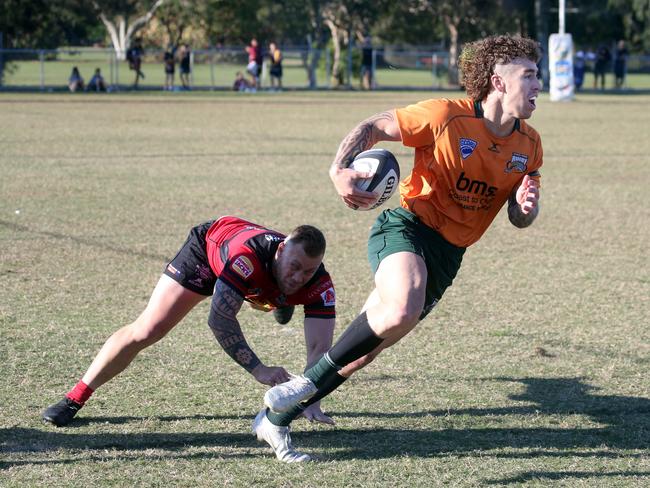 GCDRU First Grade (Phil Temperton Cup) Grand Final. Dolphins vs. Knights. Milan Cookson. 19 August 2023 Broadbeach Waters Picture by Richard Gosling