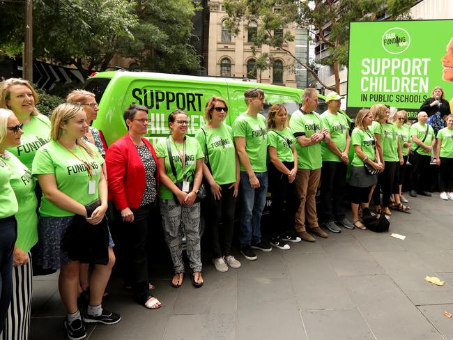 4/02/2019: The teachers' union launches its national pre-election campaign in Melbourne today. Stuart McEvoy/The Australian.