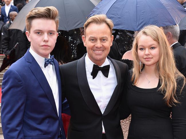 Jason Donovan, pictured with children Zac and Jemma, has sold his Bondi Beach pad. Picture: Jeff Spicer