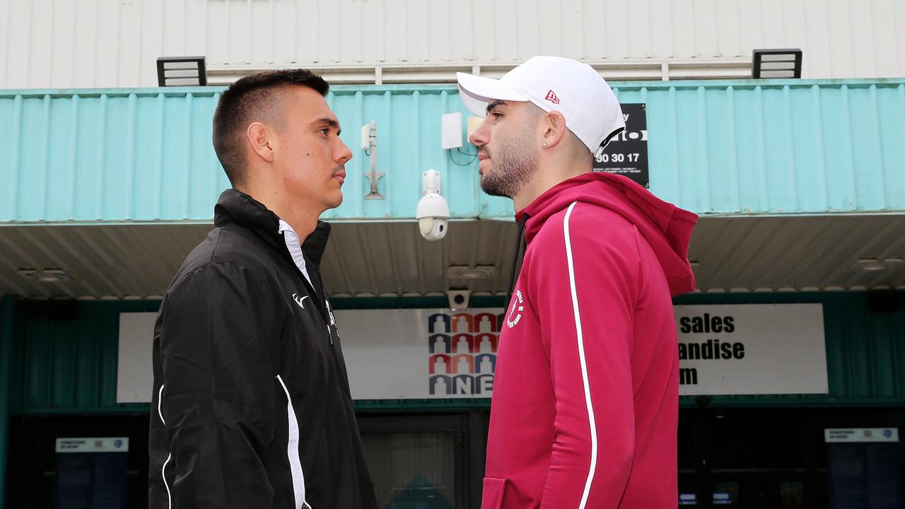 Tim Tszyu and Michael Zerafa were scheduled to fight in Newcastle in 2021. Picture: Peter Lorimer/Getty Images