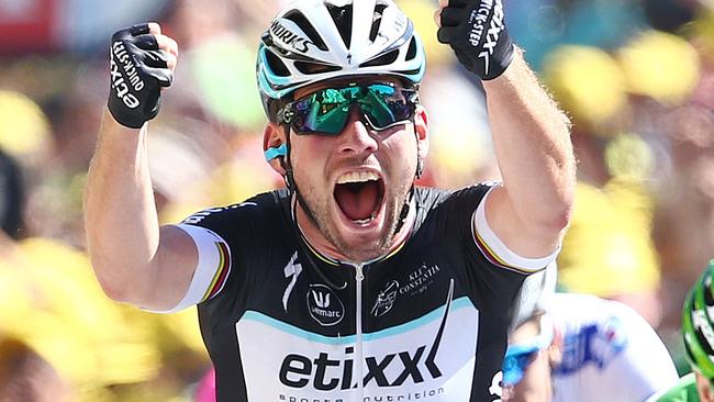 Mark Cavendish wins a stage at the Tour de France. Photo: Sarah Reed.