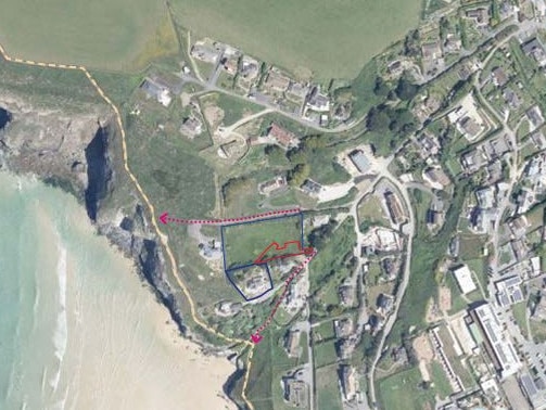 Plans for the house being built by Cate Blanchett in Mawgan Porth, Cornwall. Supplied