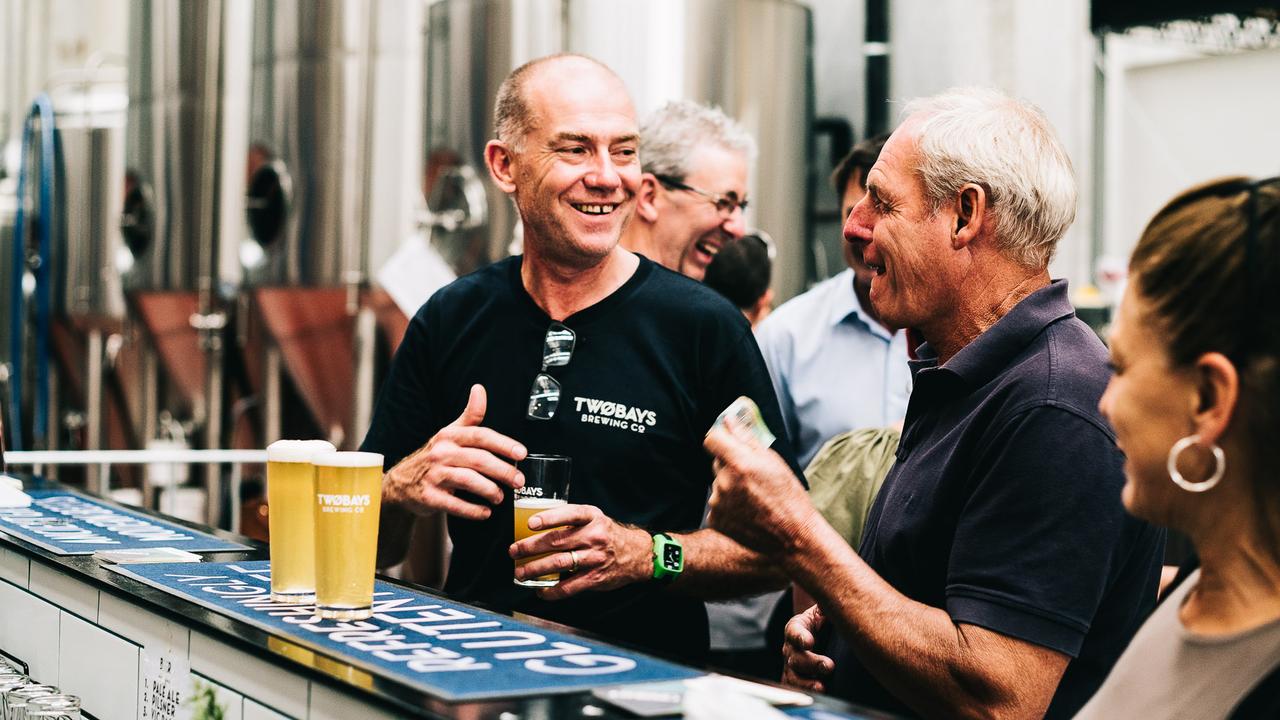 TWØBAYS founder Richard Jeffares at the brewery. Picture: Supplied