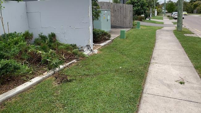 A car smashed into the entrance of a home in Buderim. Picture: Aisling Brennan