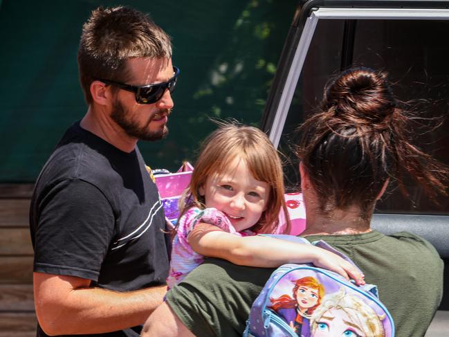 Cleo Smith with parents mother Ellie Smith and Step-father Jake Gliddon, Carnarvon Pic Colin Murty