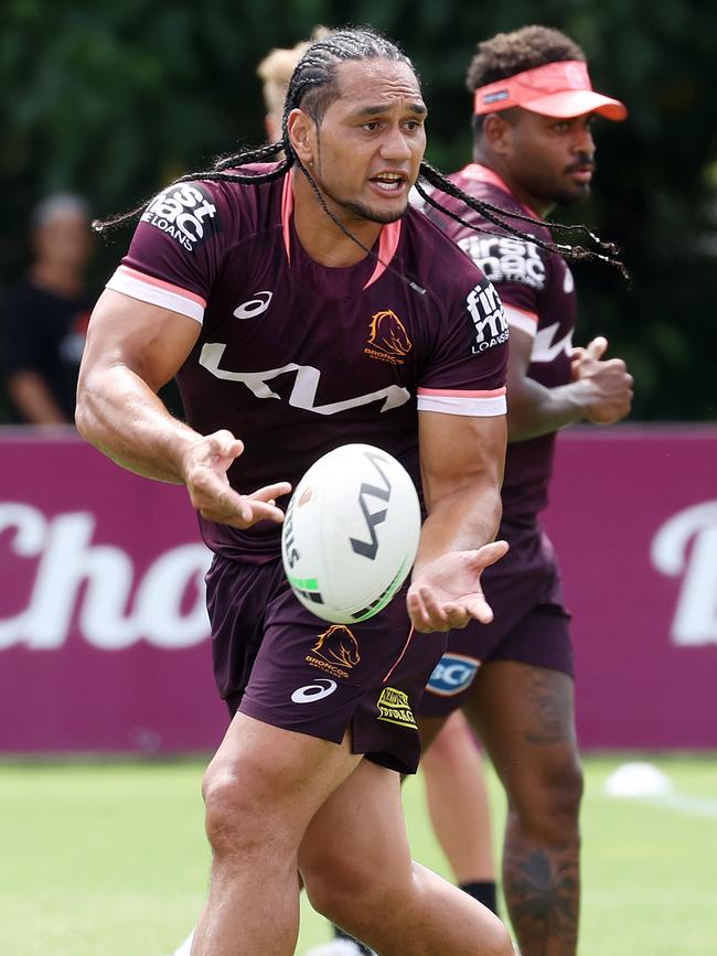 Marty Taupau plays for the Brisbane Broncos. Picture: Liam Kidston