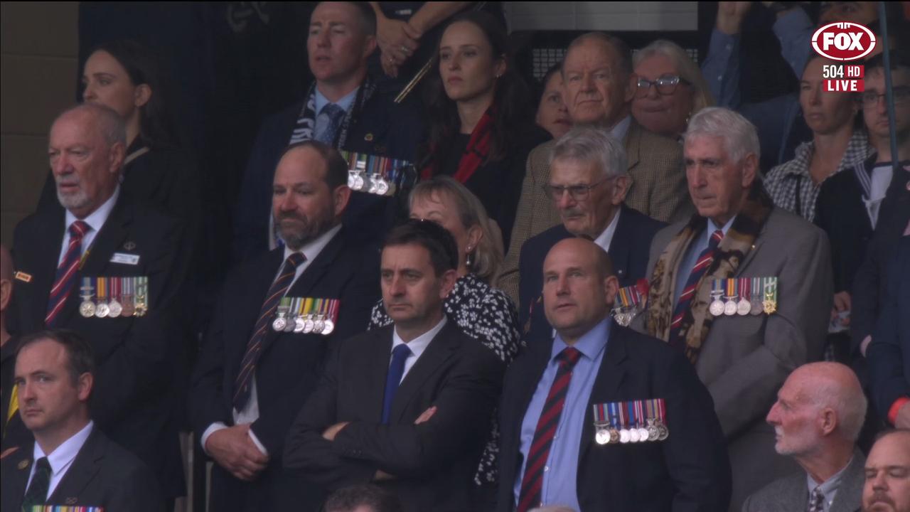 A number of veterans were in attendance at the MCG. Photo: Fox Sports