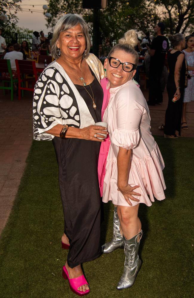 Sammy Perry and Ursula Raymond at the 2024 National Indigenous Fashion Awards (NIFA). Picture: Pema Tamang Pakhrin