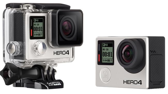 Top of the range ... GoPro’s Hero 4 Black Edition sports camera sits at the other end of the action camera range.