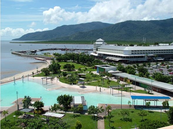 Part of the existing Cairns Esplanade (above) and the Darwin Esplanade (below). The similarities are obvious, but the differences are also striking. Cairns is currently ploughing another $28 million into a fine dining precinct along its Esplanade