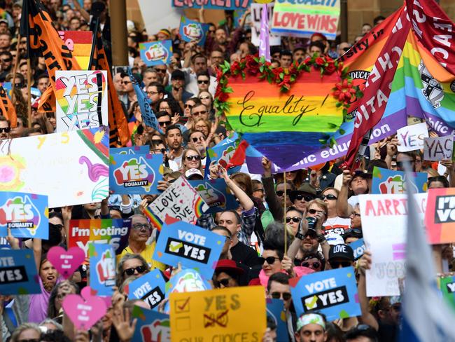 Support for marriage equality has slipped in the polls. Picture: AFP/Saeed Khan