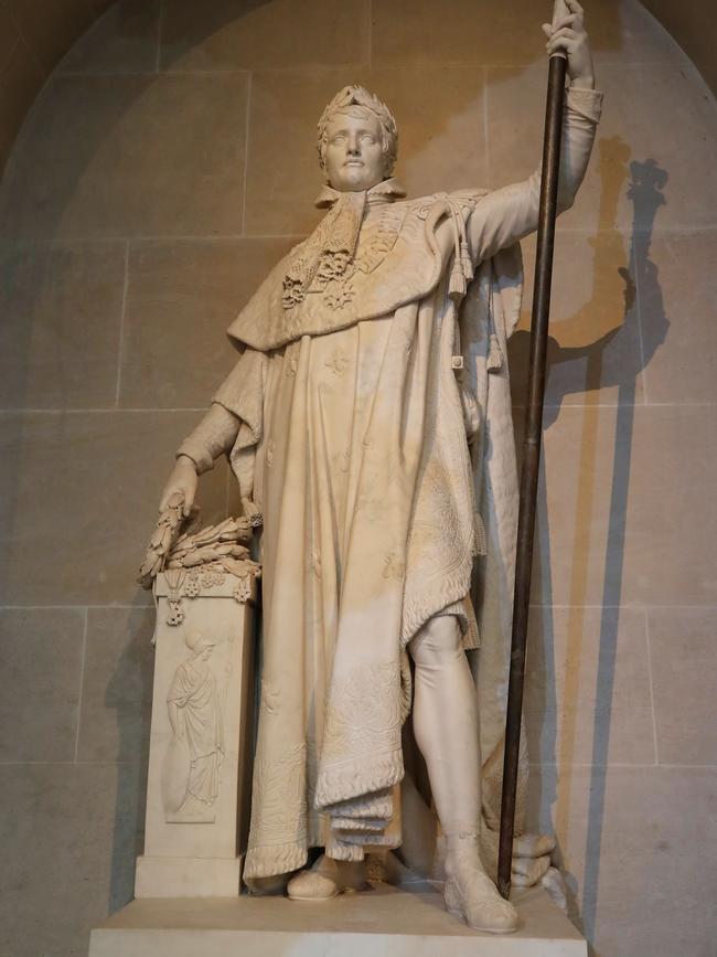 The statue of Napoleon Bonaparte at the Academie Francaise.