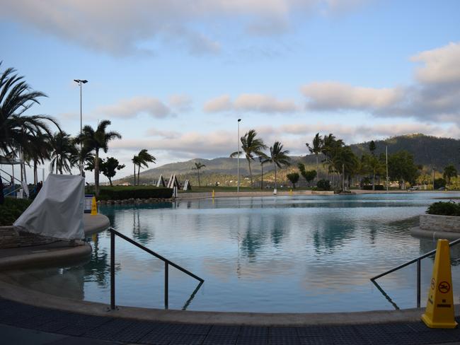 SHUT: Airlie Beach Lagoon was closed on Sunday afternoon following a "near" drowning incident about 4 pm - Photo Georgia Simpson