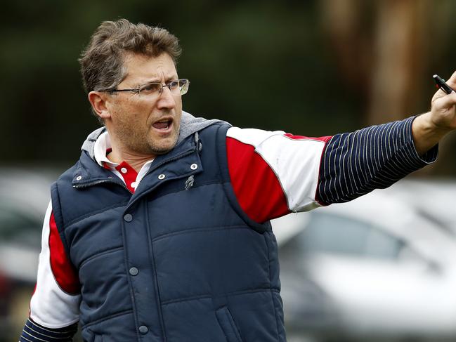 s04wg206 women's footy (Premier Division): eastern devils v darebin Pictured is darebin coach Richard Dal Pos Picture: Paul Loughnan