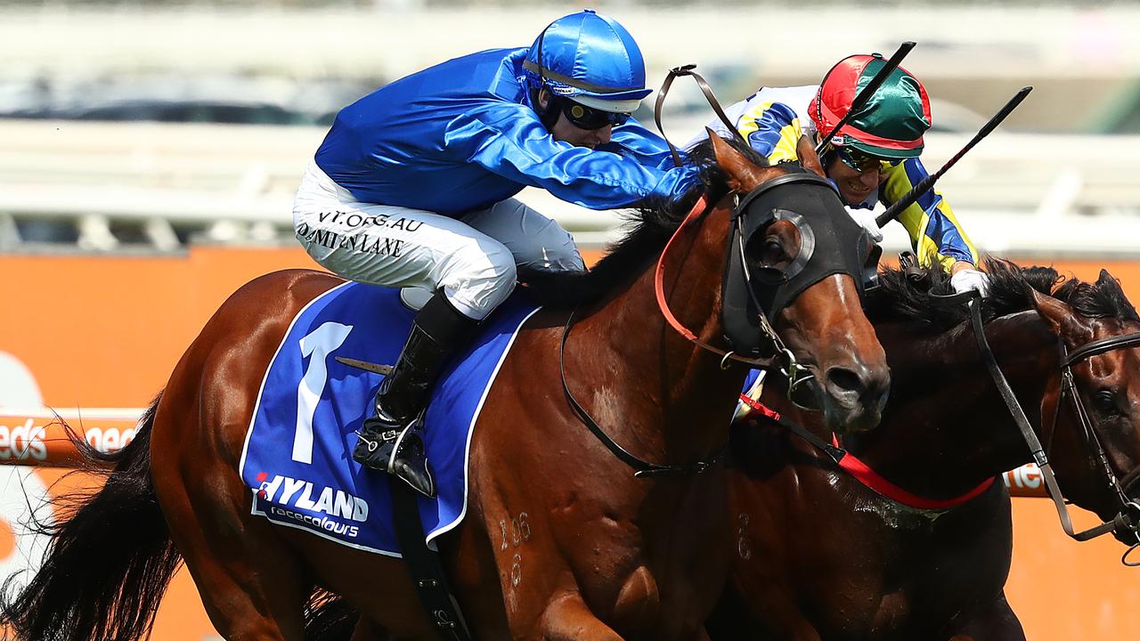 Microphone was back in the winners’ circle at Caulfield. Picture: Getty Images