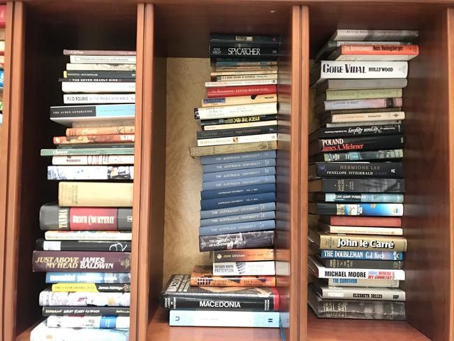 Auction of Bob Hawke & Blanche d'Alpuget Mementos Curiosities Art and Design: Balance of the Library: Book-shelves comprising assorted reference and history books, fiction, non-fiction and novels. Picture: Supplied