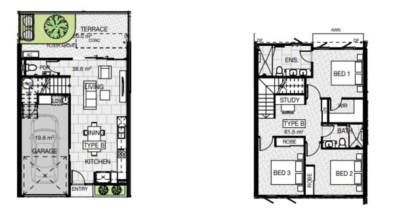 The proposed design for units 2-5 at 20 Yinni St, Maroochydore.