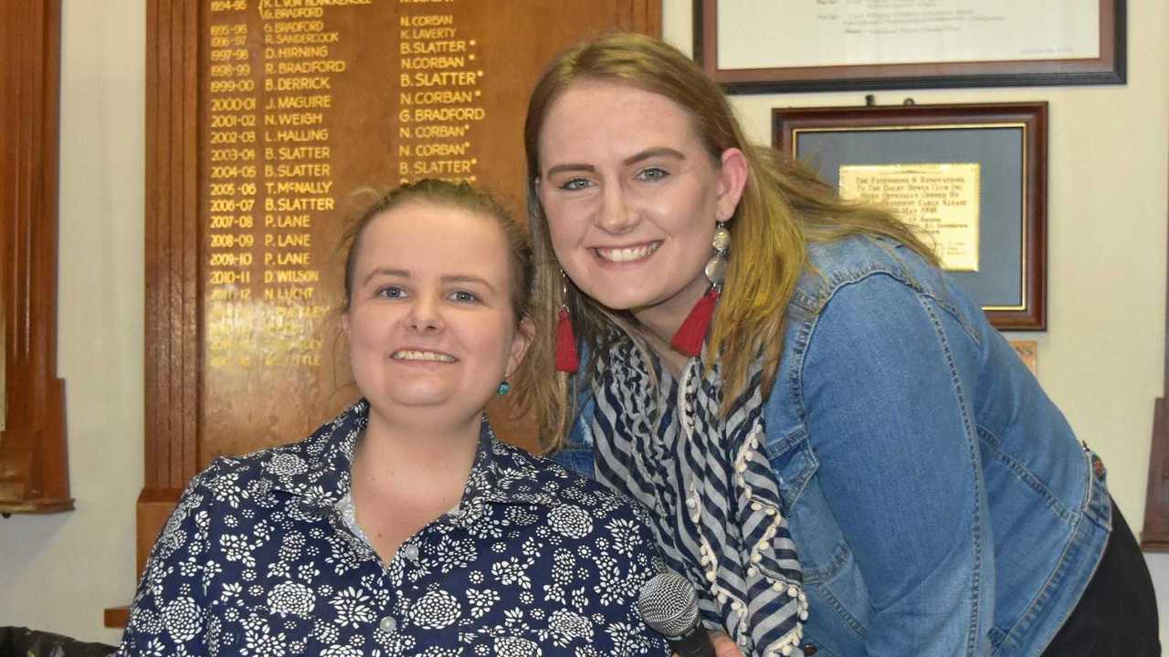 Hope and Chloe Biltoft at the cent auction fundraiser. Picture: Shannon Hardy