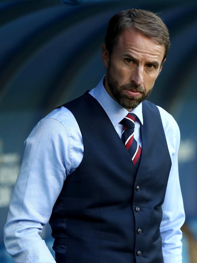 Gareth Southgate in his trademark waistcoat. Picture: Getty