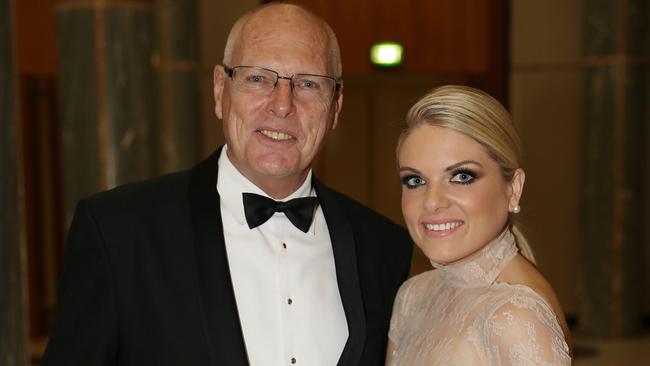 Erin Molan with her late father, Jim Molan. Picture: Gary Ramage