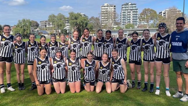 Andrew Carrazzo has rediscovered his love of footy by coaching Surrey Park’s U13 girls team where his daughters play. Picture: Supplied