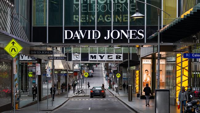 Police are probing a stabbing at David Jones on Little Bourke St. Picture: Getty Images