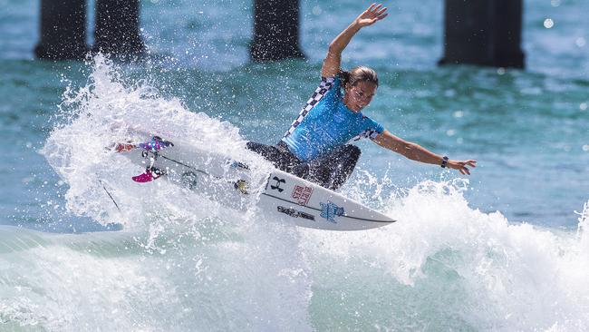 Sally Fitzgibbons is into the final eight at Huntington Beach.