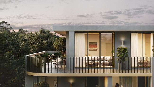 An artist's impression of one of the penthouse apartments at the Casa Delmar apartment redevelopment. Picture: Landmark Group