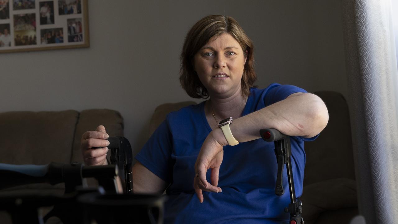 Caroline Nunan has been battling multiple sclerosis since she was 30 and now is seeking to have experimental stem cell treatment. Picture: Brett Hartwig