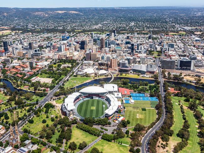 Adelaide. Airviewonline unveils Australia's top aerial views captured or curated by veteran photographer Stephen Brookes. Picture: Stephen Brookes