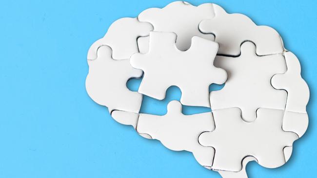 Missing piece in the brain shaped jigsaw puzzle fits into place.