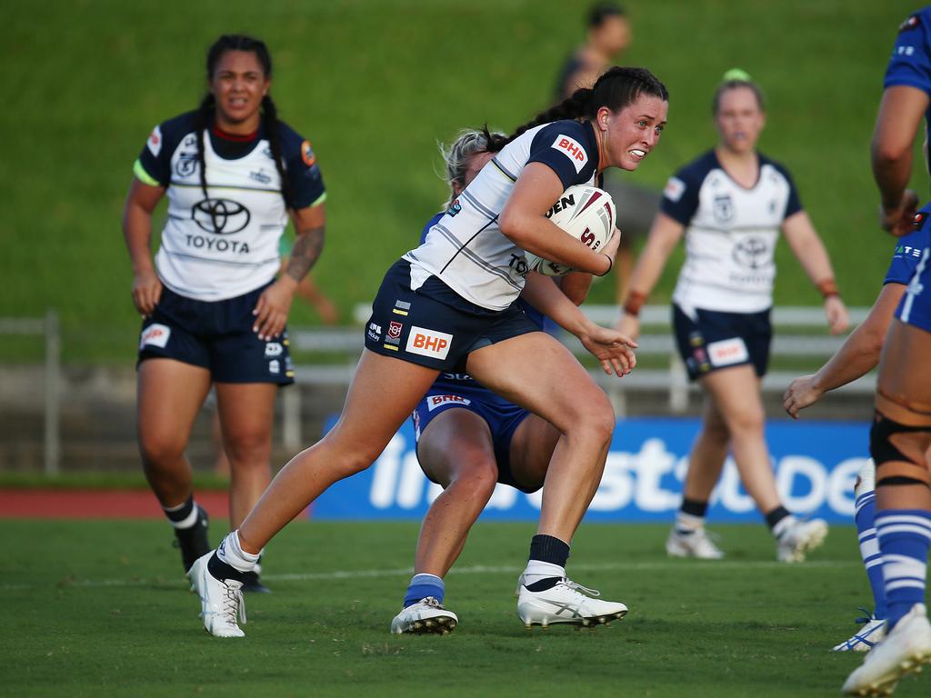 Gold Stars captain Romy Teitzel in action in the QRL BHP Premiership match between the North Queensland Gold Stars and the Valleys Diehards, held at Barlow Park. Picture: Brendan Radke