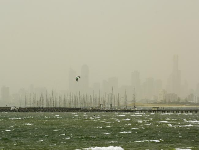 Melbourne’s 2014 heatwave and high winds saw a massive dust storm blanket the city.