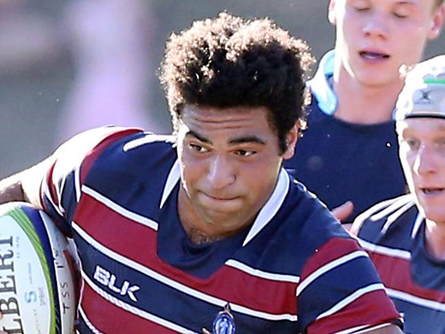 GPS First XV schoolboy rugby union - The Southport School vs. Brisbane Grammar School (blue) at The Village Green.Photo of Zane Nonggorr.Photo by Richard Gosling