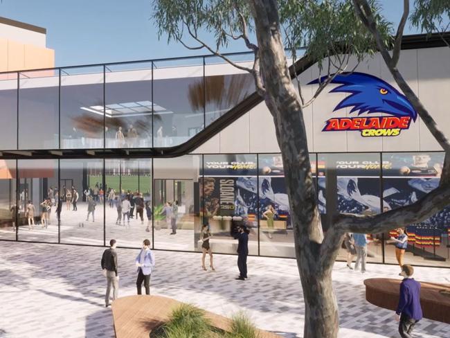 Vision of the Adelaide Football Club’s proposed new training, administration and community precinct at Thebarton Oval. Picture: City Collective