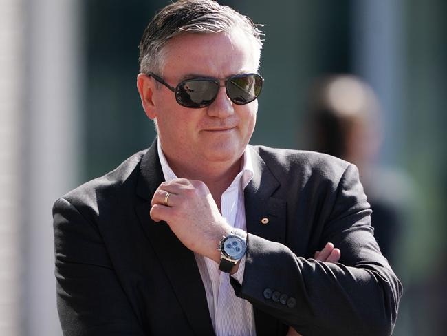 Magpies President Eddie McGuire is seen during a Collingwood training session at the Holden Centre in Melbourne, Wednesday, September 4, 2019. (AAP Image/Michael Dodge) NO ARCHIVING