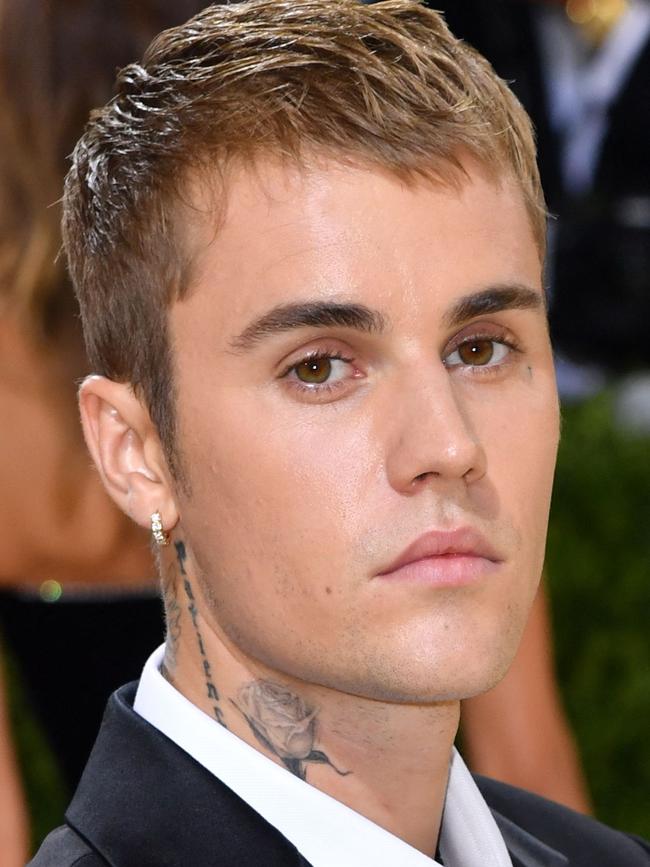 Laroi’s haircut was giving Bieber vibes. Picture: Angela WEISS / AFP