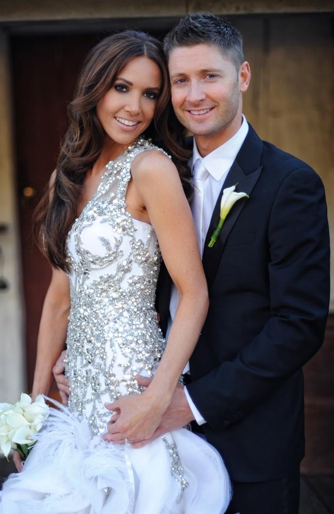 Michael and Kyly Clarke on their wedding day in 2012. Picture: Supplied