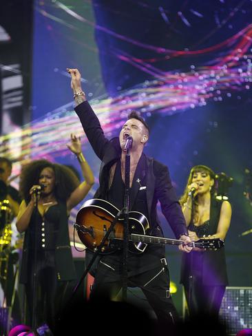 Robbie Williams kicks off the Australian leg of his Let Me Entertain You Tour at Perth Arena. PHOTO: MARIE NIRME