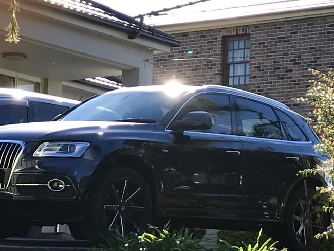 Lauryn Eagle was pulled over by police while driving a black Audi (pictured parked at her house).