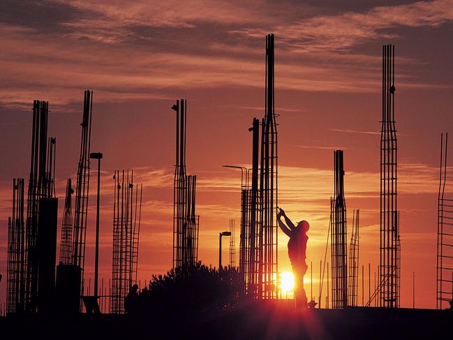 Construction worker on building site