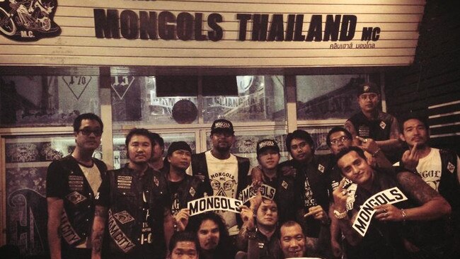 South East Asian Bikie Photos. Mongols at their new Chiang Mai clubhouse. For Geoff Chambers story on South East Asian Bikie Gangs