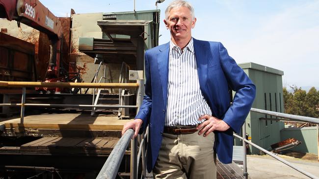 Graeme Wood at the former Spring Bay Mill site at Triabunna.