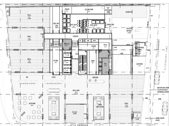 The proposed floor plan for the complex.