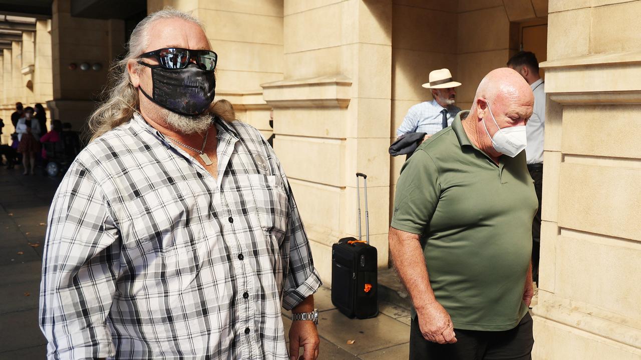 Ms Smith’s brother Steve, left, and uncle Glenn, right, after Maione’s sentencing. Picture: NCA NewsWire / David Mariuz.