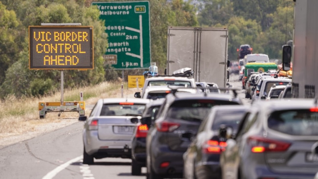 The Victorian border will be closed to all travellers  - barring authorised workers and those granted an exemption on compassionate grounds - for at least the next two weeks. Picture: NCA