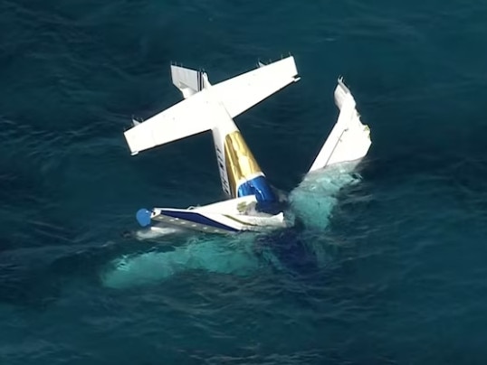 Seaplane crashed off the coast of Rottnest Island on Tuesday afternoon. Photo - ABC News