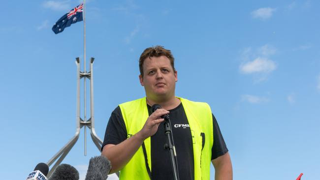 CFMEU National Secretary Zach Smith. Picture: Gary Ramage