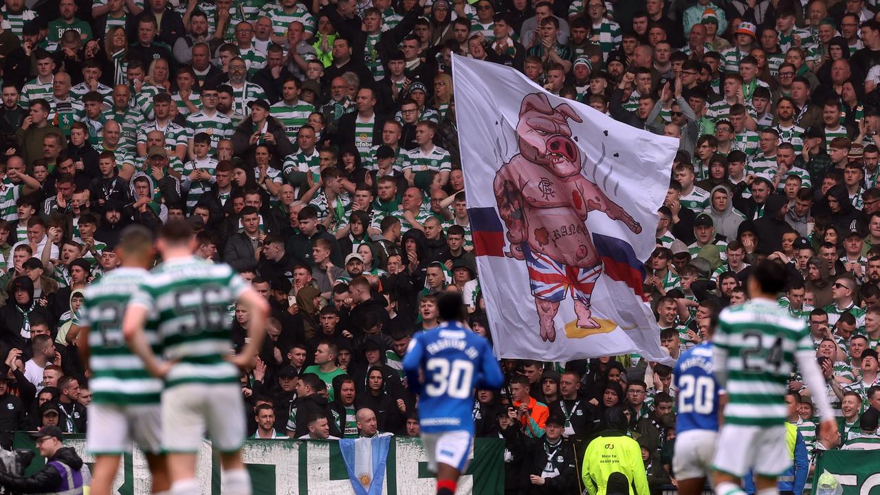 Celtic fans mock Queen's death with banners as Rangers celebrate